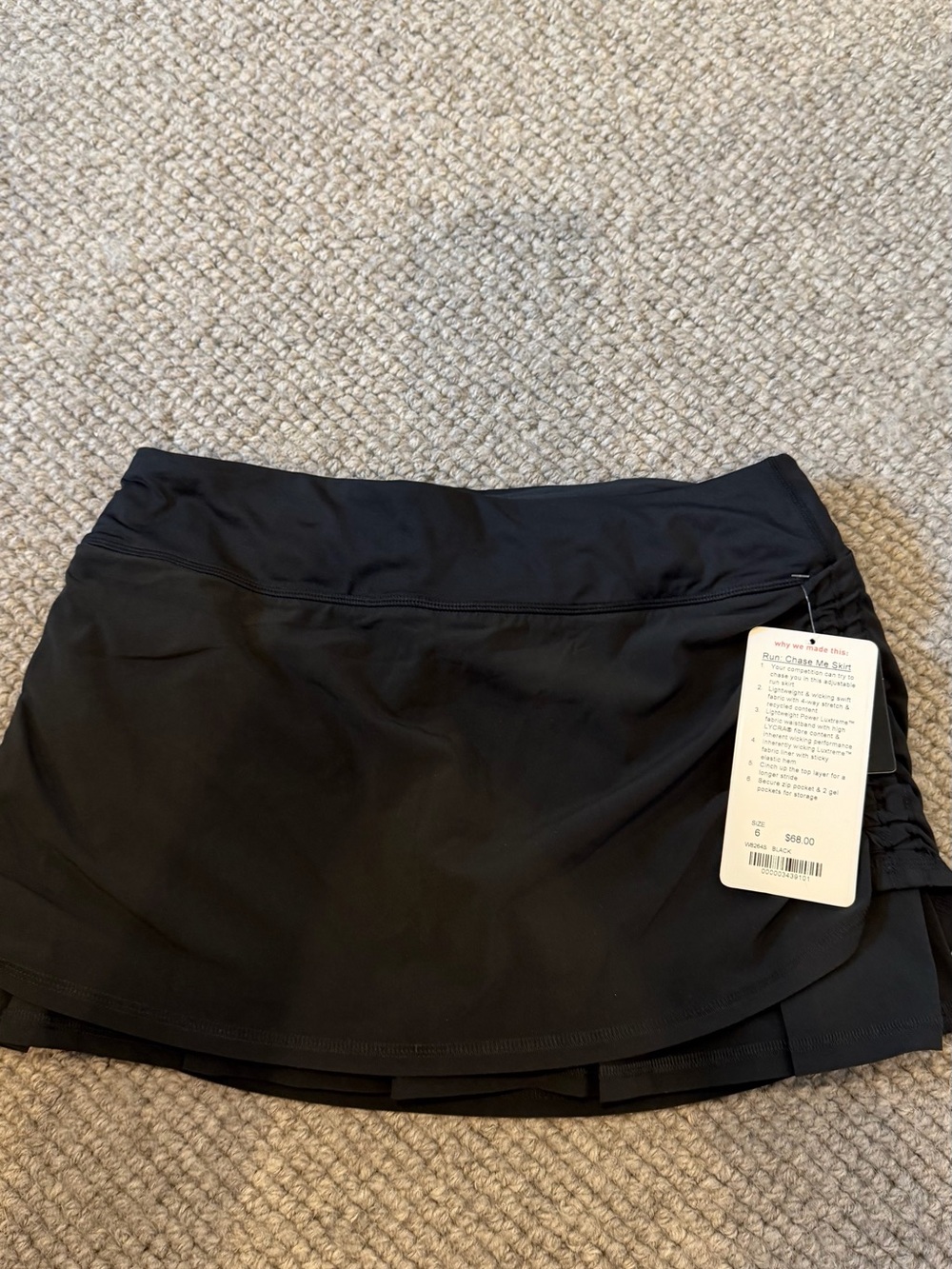 Lululemon Chase Me Black Women's Athletic Skort - Classic Activewear